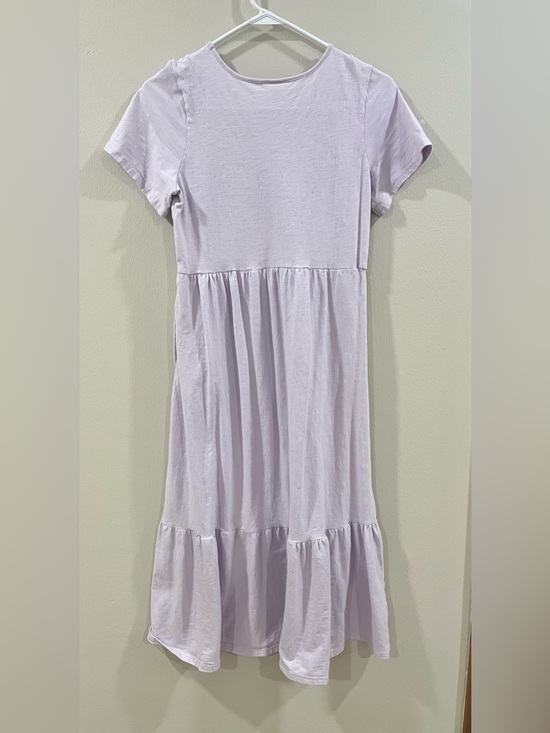 Old Navy Lavender Tiered Knit Midi Dress with Pockets - Small - Picture 2 of 5